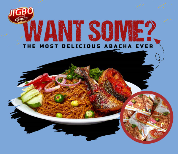 Jigbo Instant Abacha with protein and vegetables