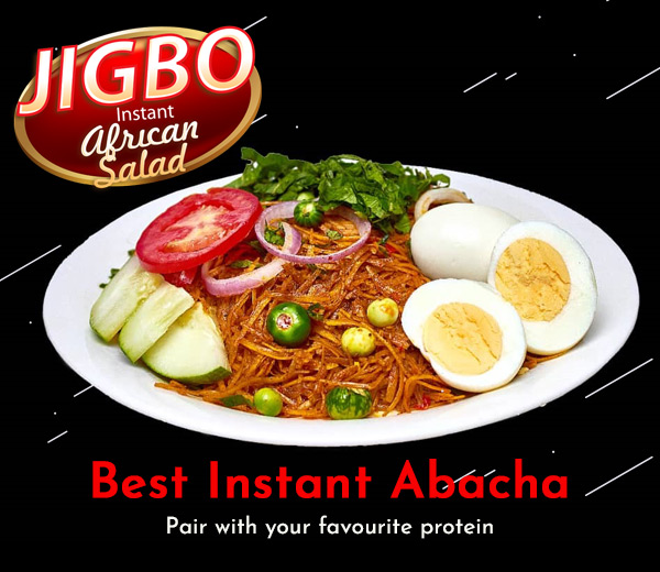 Jigbo Instant Abacha with eggs